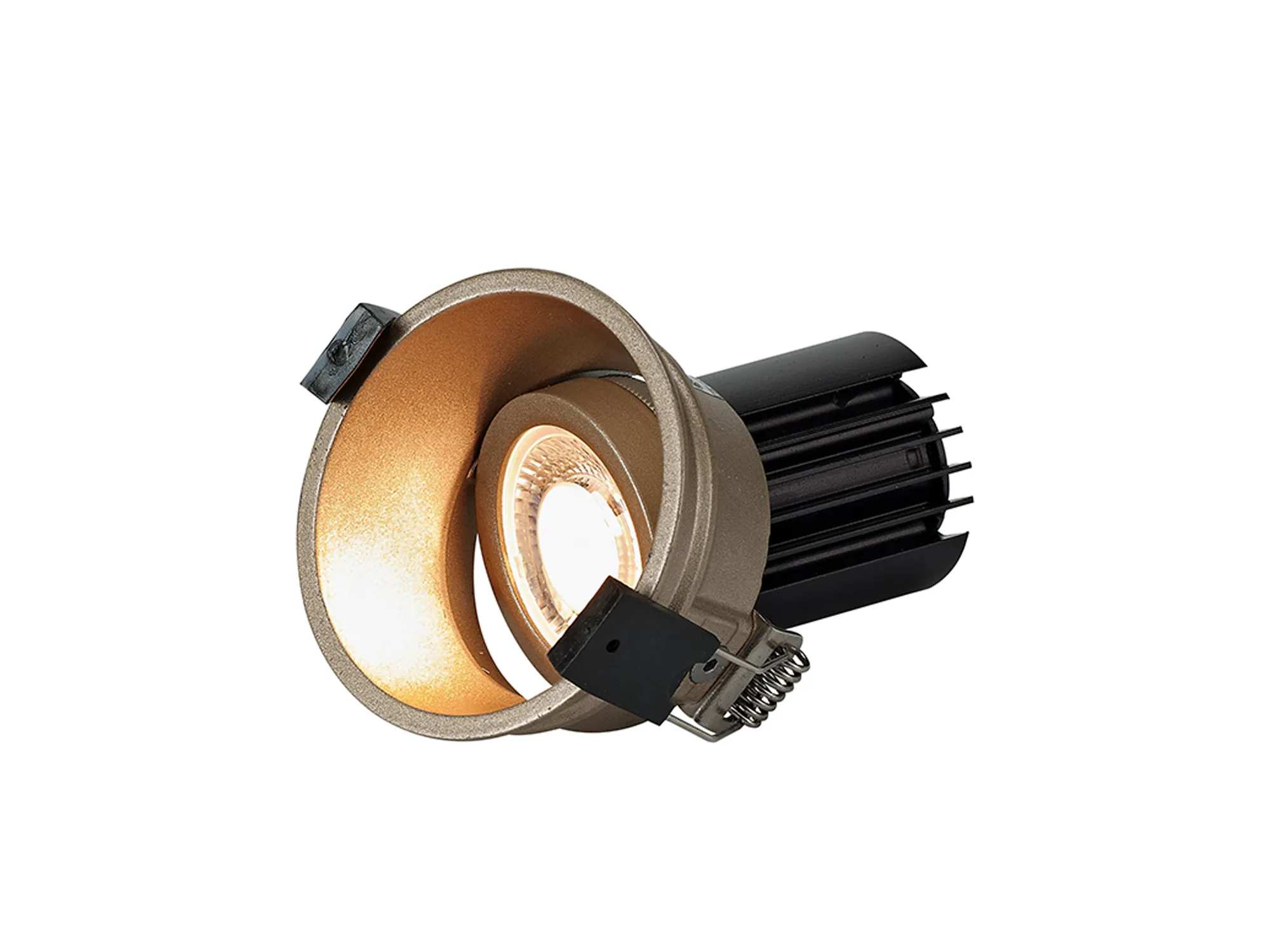 Bania A 12 Powered by Tridonic  12W 2700K 1200lm 24° CRI>90 LED Engine; 350mA Gold Adjustable Recessed Spotlight; IP20